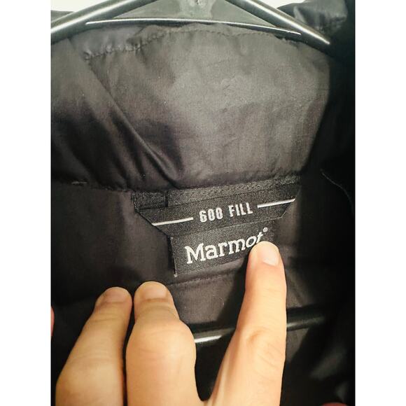 MARMOT Women’s Black 600 Fill Goose Down Zip Up Jacket Coat size Large - Picture 10 of 15